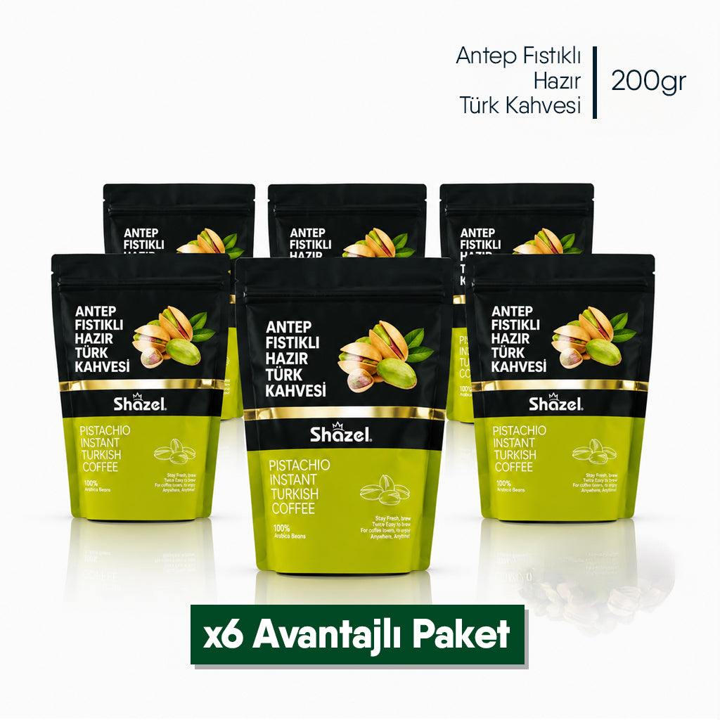 Shazel Antep Fıstıklı Hazır Türk Kahvesi - Doypack - 200 gr.