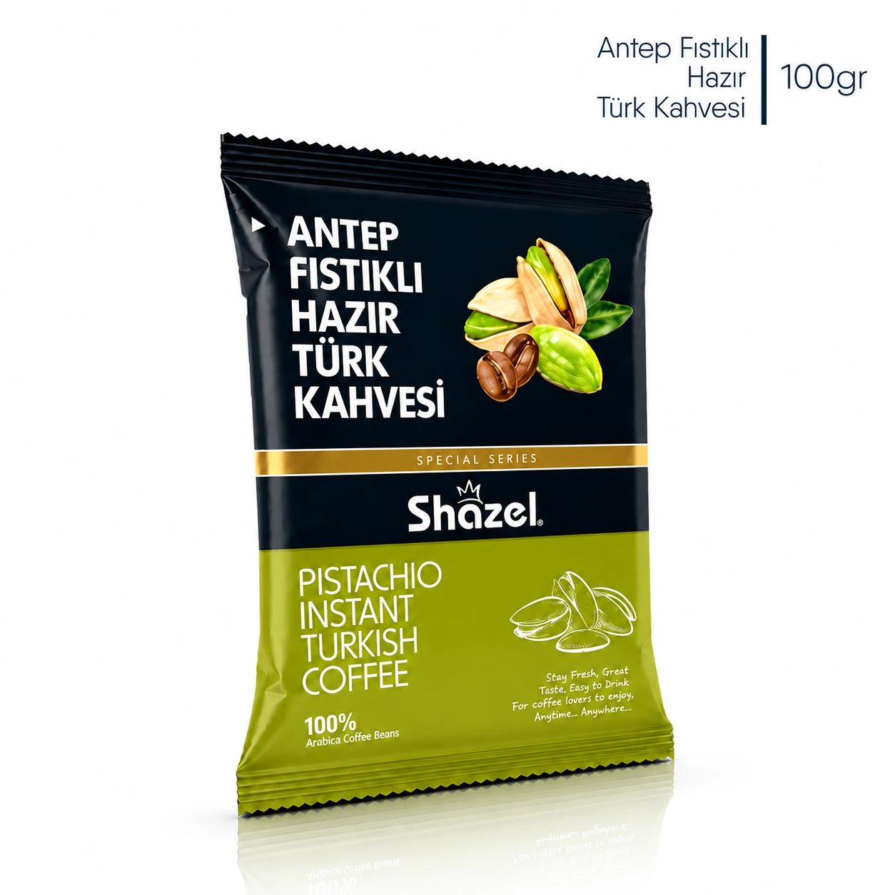 Shazel Antep Fıstıklı Hazır Türk Kahvesi - 100 gr.
