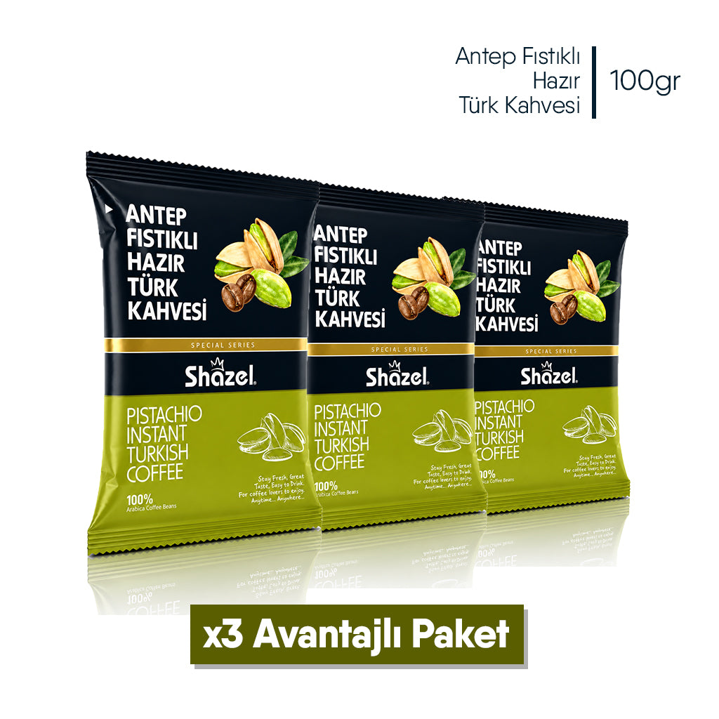 Shazel Antep Fıstıklı Hazır Türk Kahvesi - 100 gr.