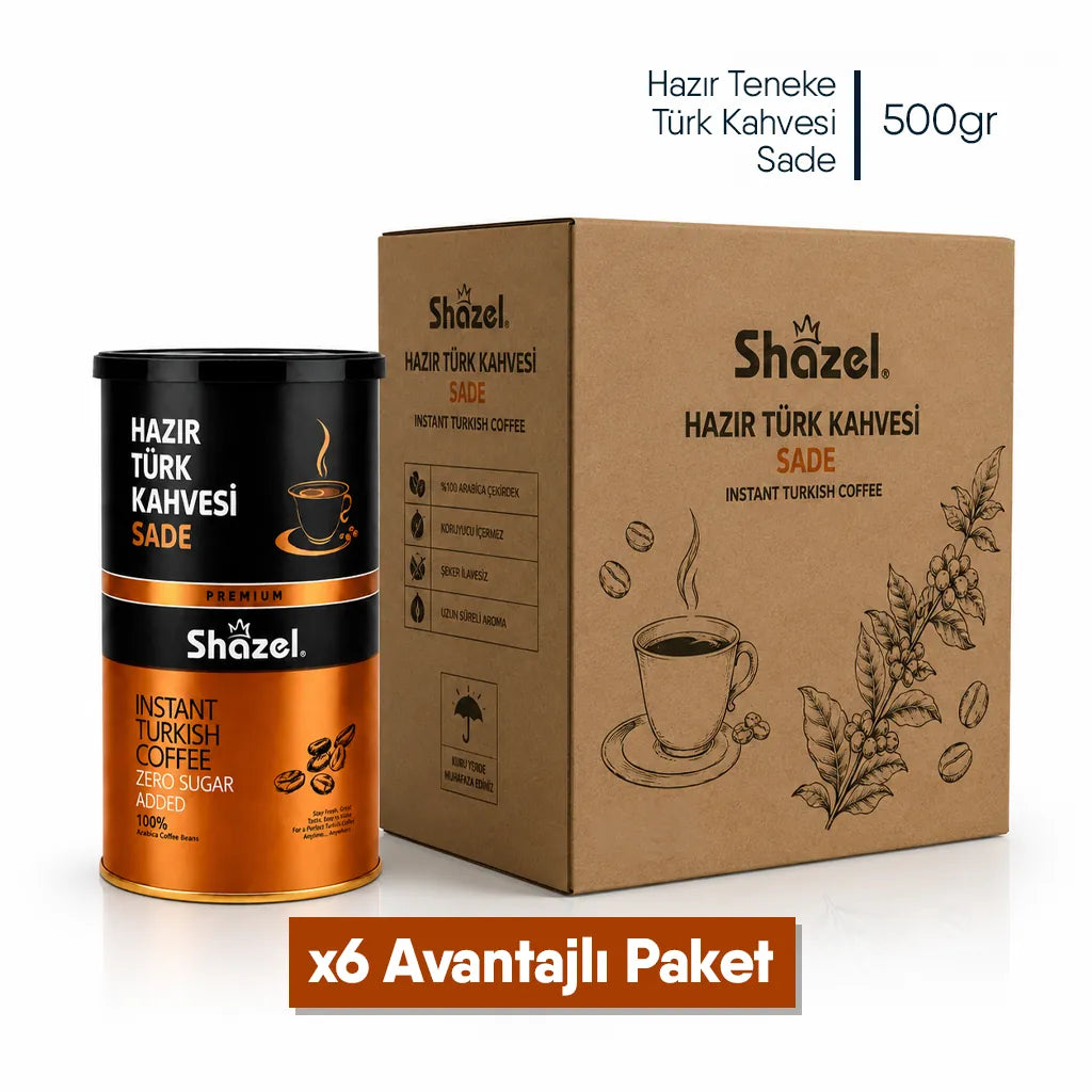 Shazel Hazır Türk Kahvesi Teneke - Toptan