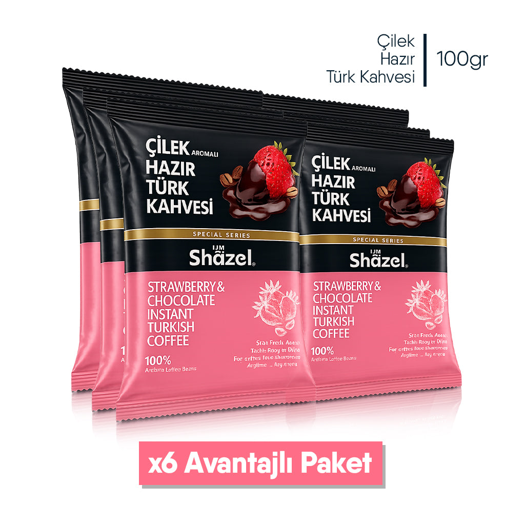 Shazel Çilekli Hazır Türk Kahvesi - 100 gr.