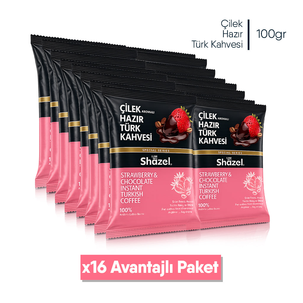 Shazel Çilekli Hazır Türk Kahvesi - 100 gr.