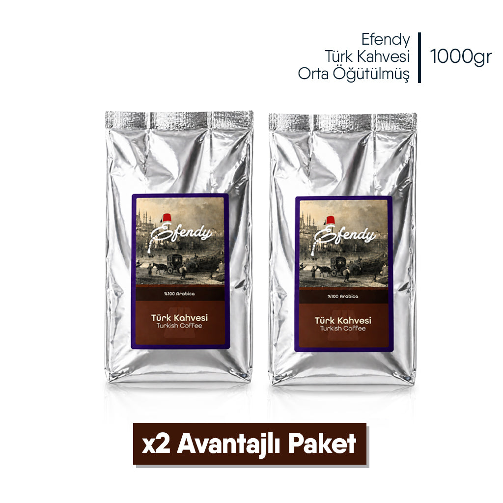Shazel Efendy GELENEKSEL TÜRK KAHVESİ ORTA KAVRULMUŞ - ÖĞÜTÜLMÜŞ - DOYPACK 1000 gr