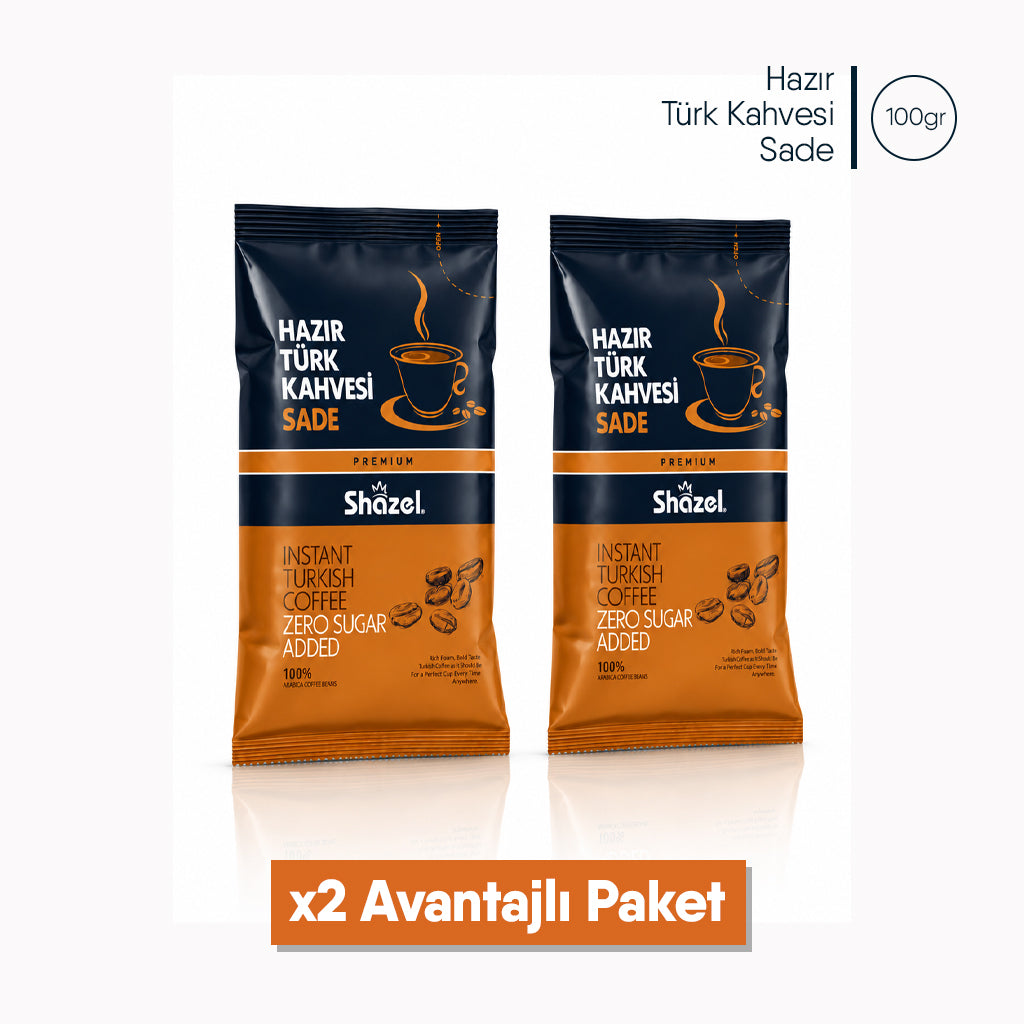 Shazel Hazır Türk Kahvesi Sade - 100 gr.