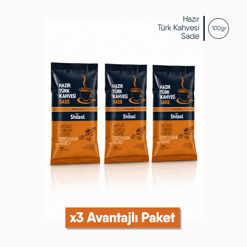 Shazel Hazır Türk Kahvesi Sade - 100 gr.