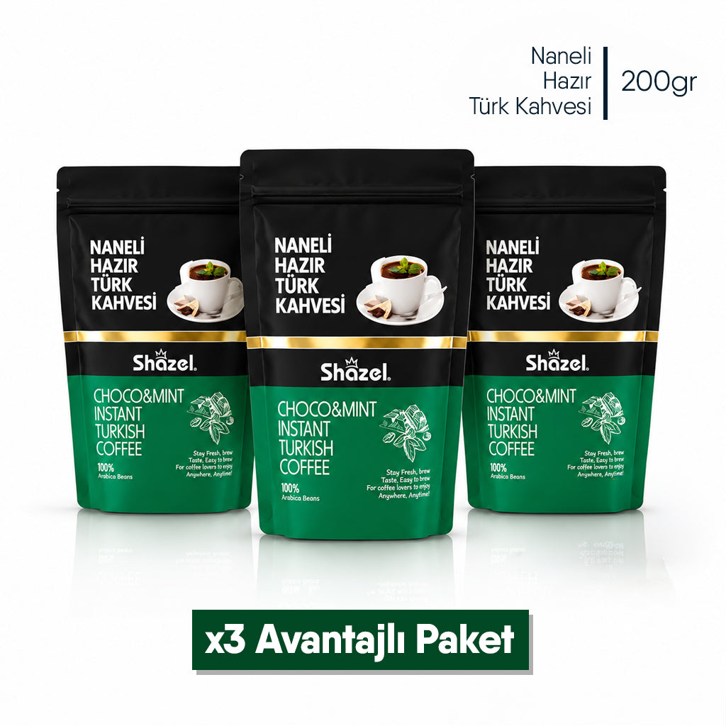 Shazel Naneli Hazır Türk Kahvesi - Doypack - 200 gr.