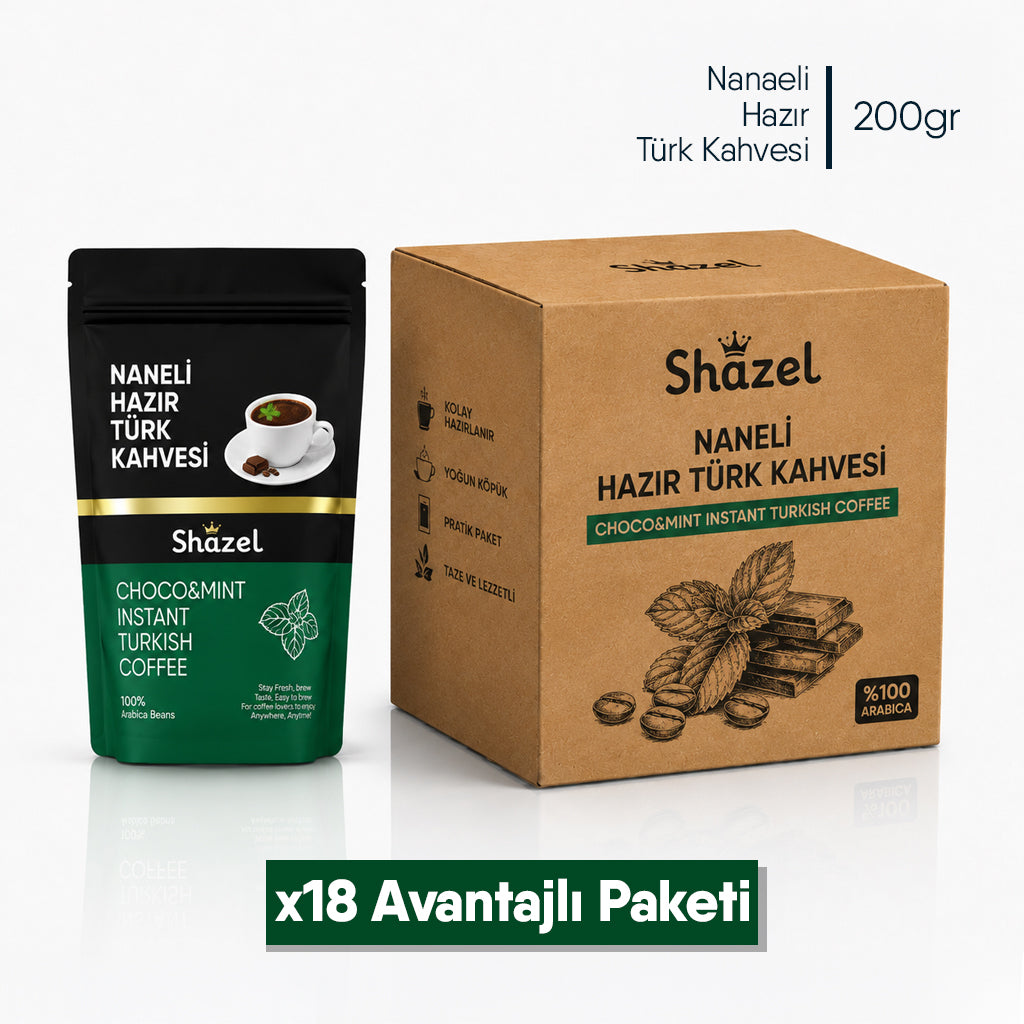Shazel Naneli Hazır Türk Kahvesi - Doypack - 200 gr.