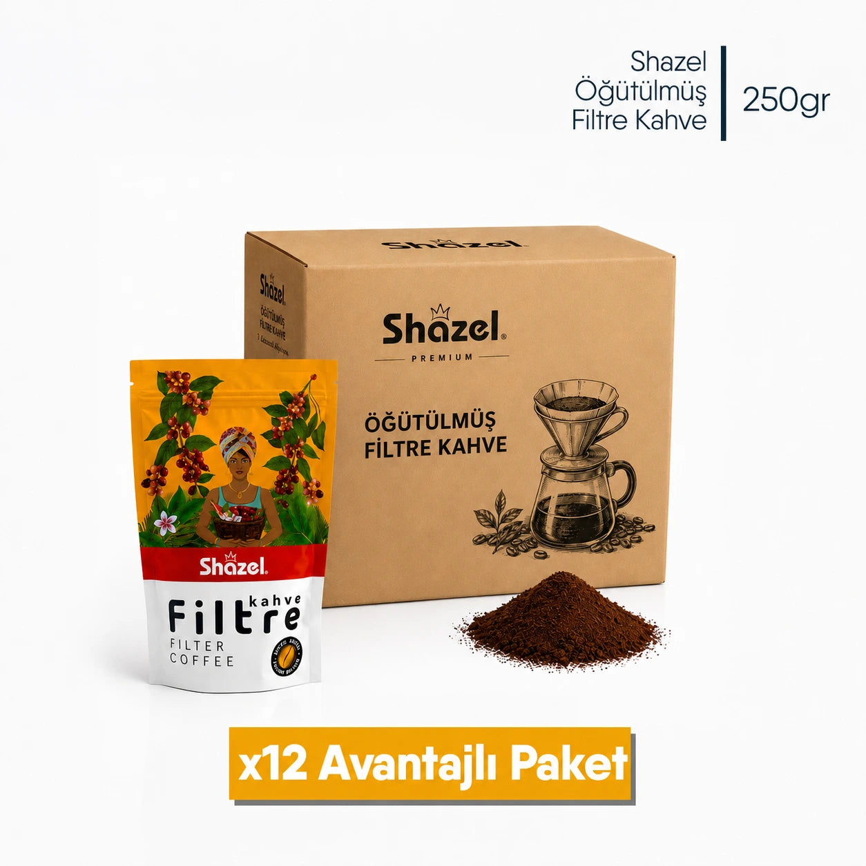 Shazel Filtre Kahve Öğütülmüş - Doypack - 250 gr.