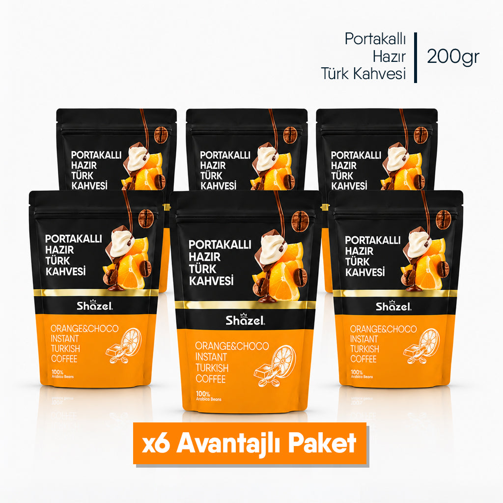 Shazel Portakallı Hazır Türk Kahvesi - Doypack - 200 gr.