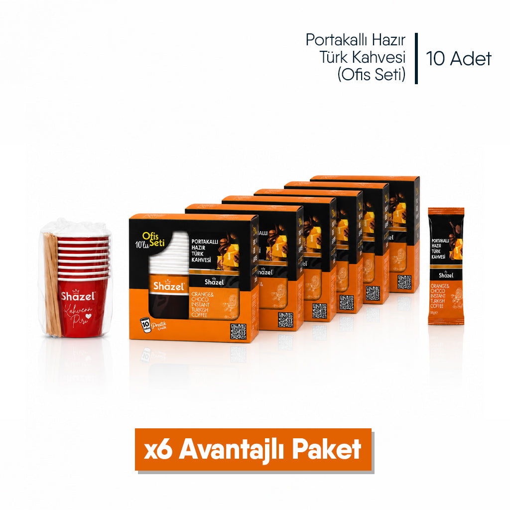 Portakallı Hazır Türk Kahvesi - Ofis Seti