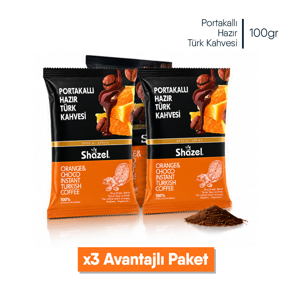 Shazel Portakallı Hazır Türk Kahvesi - 100 gr.