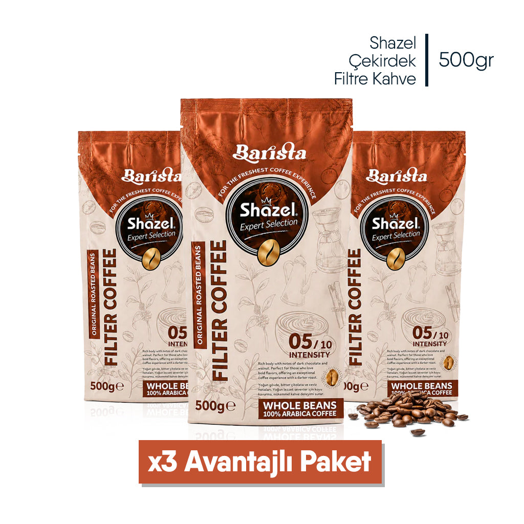 Shazel Filtre Kahve Çekirdek - Flat Bottom 500 gr.- Adet