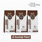 Shazel Espresso Kahve - Çekirdek - Flat Bottom 1000 gr.- Adet