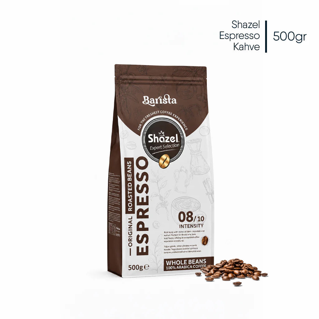 Shazel Espresso Kahve Çekirdek - Flat Bottom 500 gr.- Adet