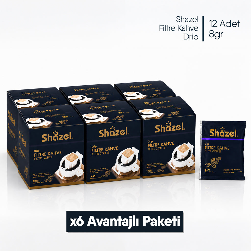 Shazel Filtre Kahve Drip Classic - 8 gr. 12 ADET*1 KUTU
