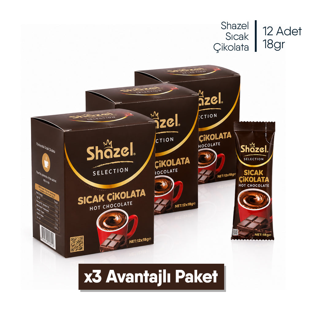 Shazel SICAK ÇİKOLATA 18 g scht. x 12 Adet
