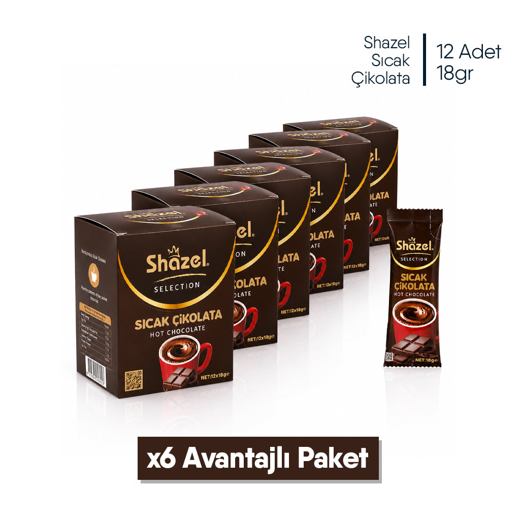 Shazel SICAK ÇİKOLATA 18 g scht. x 12 Adet