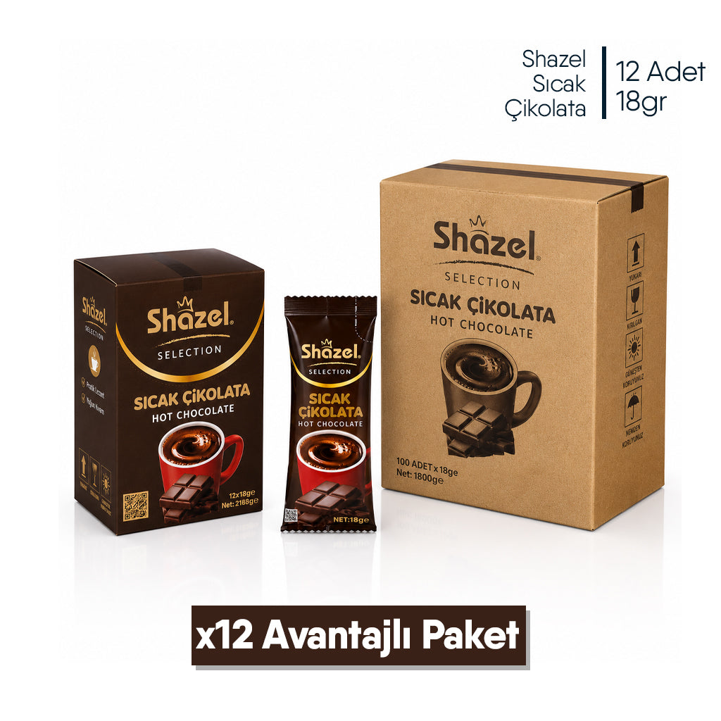 Shazel SICAK ÇİKOLATA 18 g scht. x 12 Adet