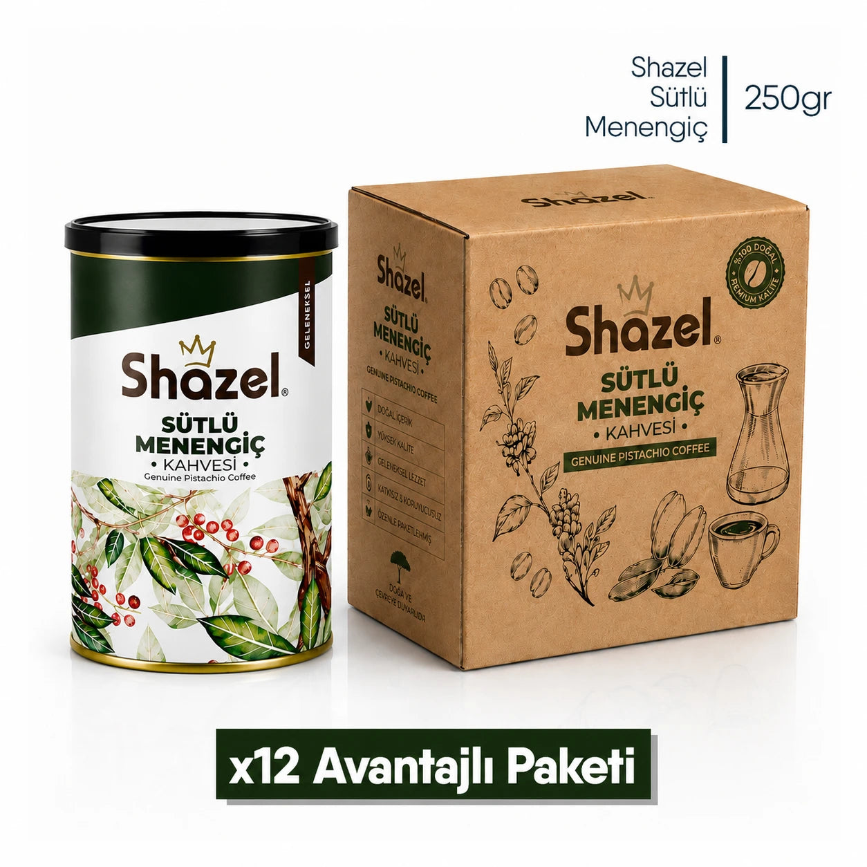 Shazel Hazır Menengiç Kahvesi-Silindir Kutu-250gr