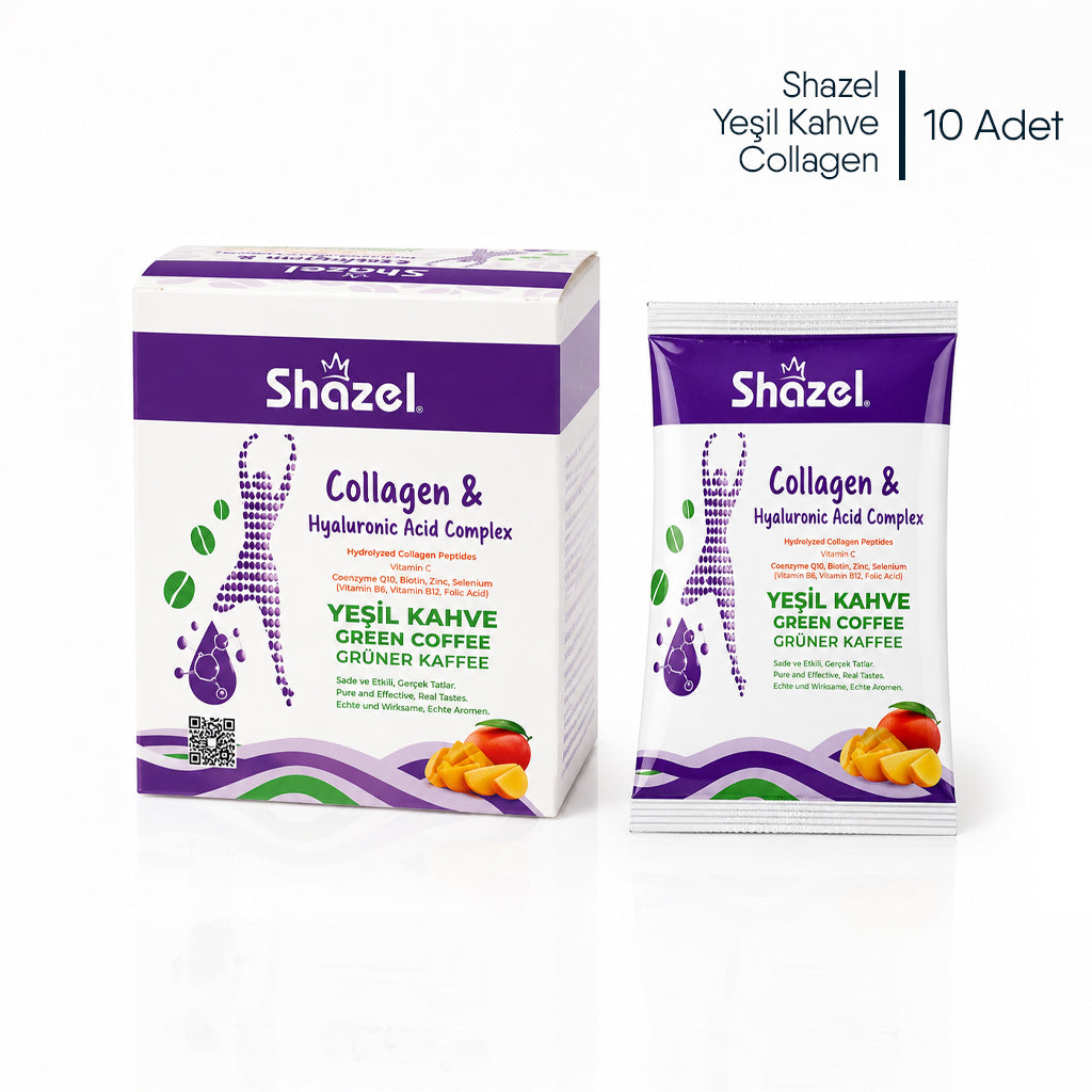 Shazel Yeşil Kahve Collagen - 10 gr.- Koli