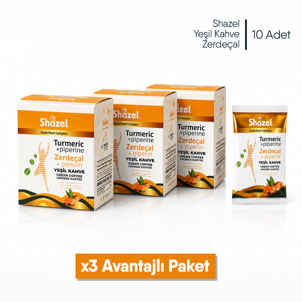 Shazel Yeşil Kahve Zerdeçal - 1.84 gr.- Koli