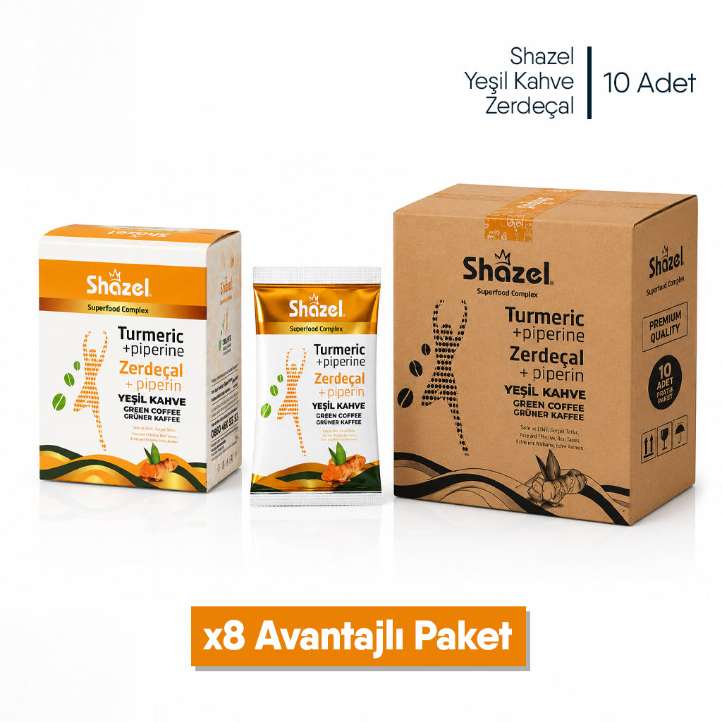 Shazel Yeşil Kahve Zerdeçal - 1.84 gr.- Koli