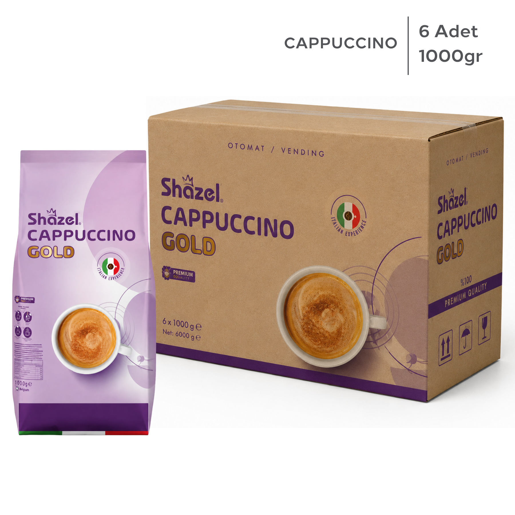 Cappuccino Gold | Doypack | 1000 gr | 6 Adet