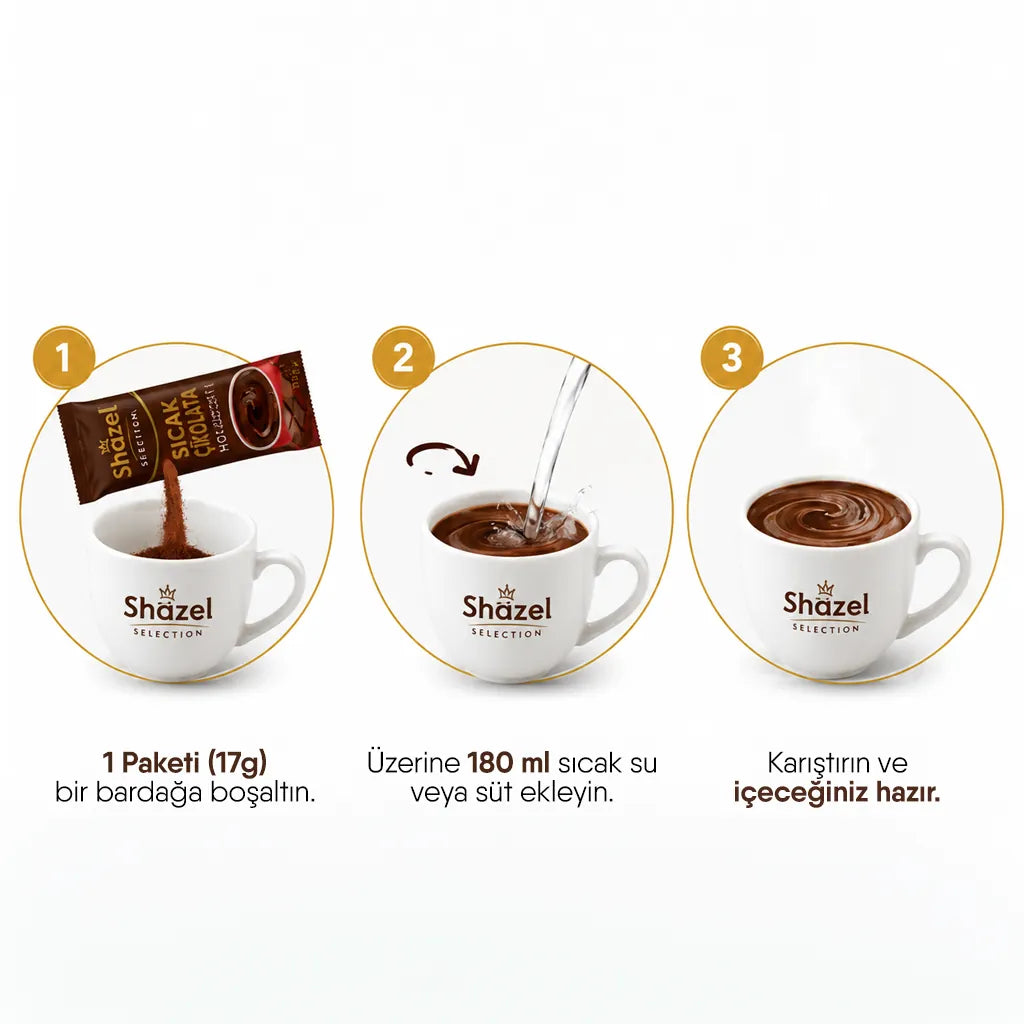 Shazel SICAK ÇİKOLATA 18 g scht. x 12 Adet
