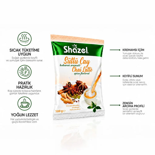 Shazel Chai Tea Latte - Baharatlı - 100 gr.