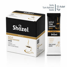 Shazel Hazır Sütlü Türk Kahvesi Şekersiz- 9gr x 12 ADET