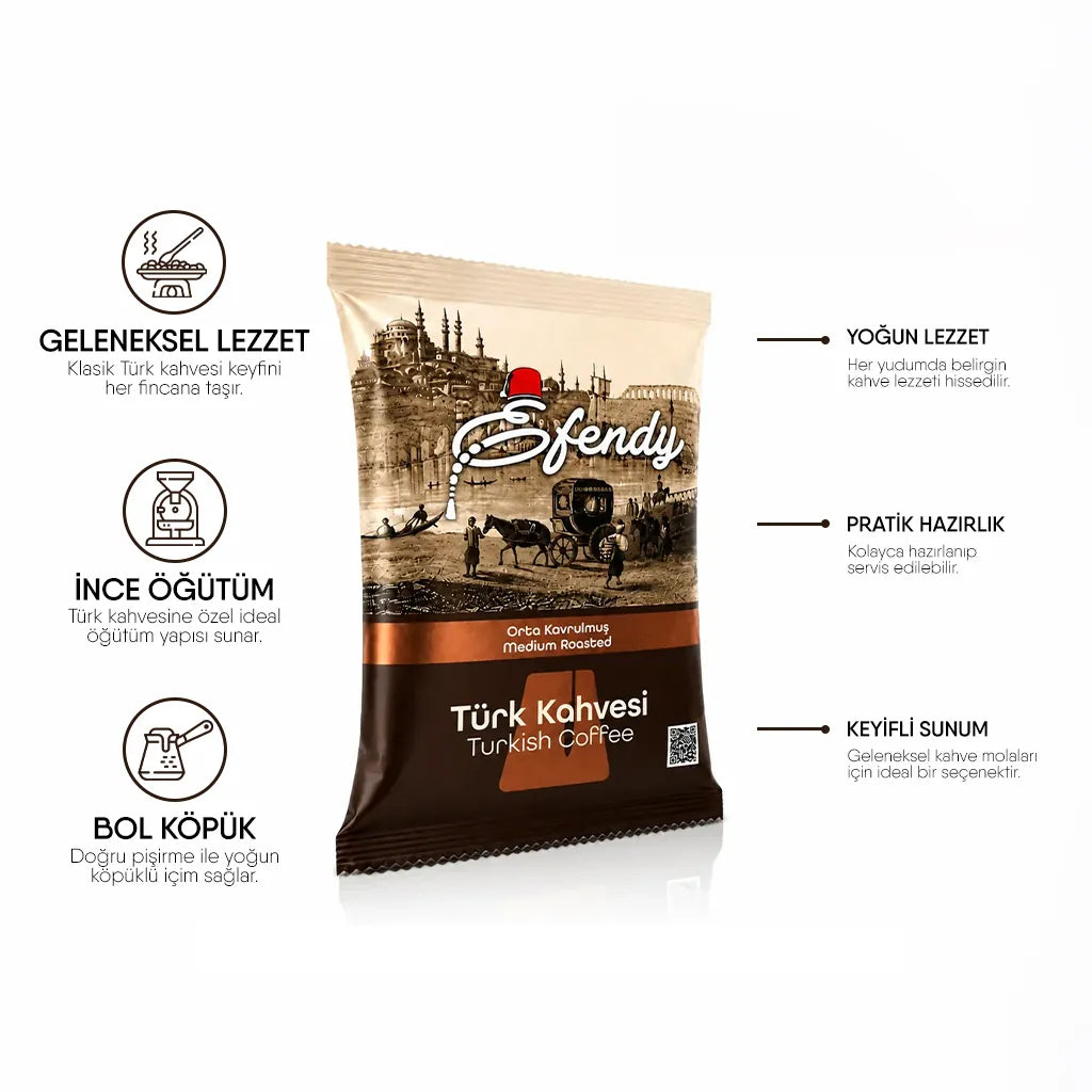 Shazel Efendy Geleneksel Türk Kahvesi Orta Kavrulmuş - 100 gr.