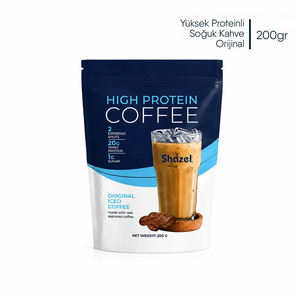 Shazel Yüksek Proteinli Soğuk Kahve Orijinal - Doypack - 200 gr.- Koli