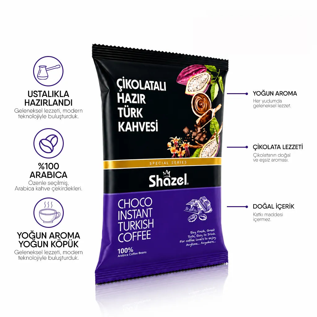 Shazel Çikolatalı Hazır Türk Kahvesi - 100 gr.