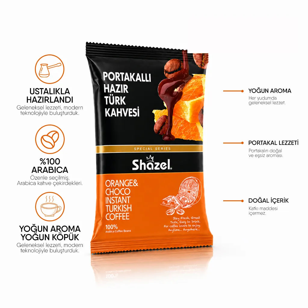 Shazel Portakallı Hazır Türk Kahvesi - 100 gr.
